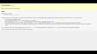CSRF verification failed, Request aborted in Django |CSRF verification failed. Request aborted
