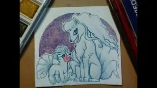 Alola Vulpix and Ninetails - Watercolor