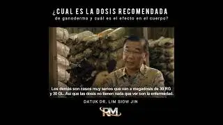 ¿Cuál es la dosis recomendada de ganoderma y cuál es su efecto en el cuerpo? DATUK DR. LIM SIOW JIN