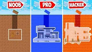 Minecraft HOW TO BUILD DURABLE UNDERGROUND HOUSE in Noob vs Pro Animation