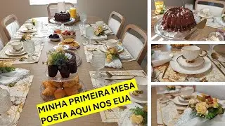 MINHA PRIMEIRA MESA POSTA AQUI NOS ESTADOS UNIDOS 💕SIMONE SALDANHA / PARCERIA TEMU