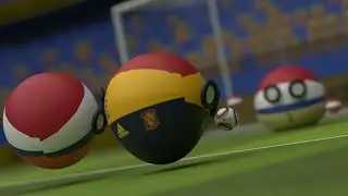 El Gol de Iniesta en la final del 2010, pero recreado en countryballs 3D⚽