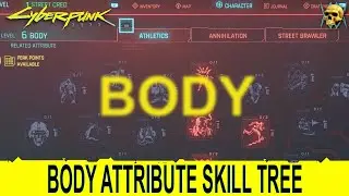 Cyberpunk 2077 Body Attribute Skill Tree and Perks