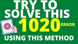 How to solve 1020 error in tamil 