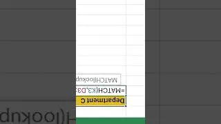 Using the MATCH function to find the RELATIVE POSITION of an item in a list. #excel  #tutembe