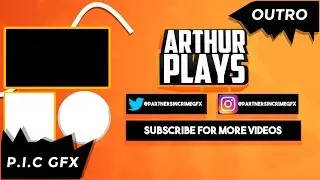 Professional 2D Youtube Outro Template - ArthurPlays ( BLENDER » FREE SOFTWARE )