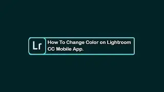 Lightroom CC : How To Change Background Color Lightroom Mobile