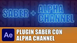 Exporta una animación que incluya el plugin SABER con fondo transparente en After Effects