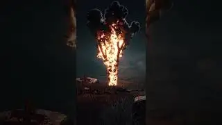 Blender Fire/Smoke Simulation in Dramatic Western scene
