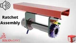 Ratchet Assembly SolidWorks 2022 Tutorial step by step!