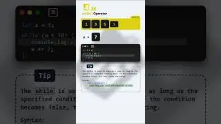 JavaScript while() Operator #javascript  #coding