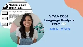 Analyse VCAA 2001 Language Analysis Exam with me | Part 2 | Analysing Argument | Lisa Tran
