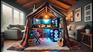 J'AI CONSTRUIT UNE CABANE SETUP GAMING DANS MON SALON !