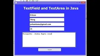How To Use TextField and TextArea In Java