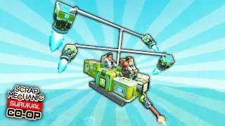 We Built a GYROCOPTER & Finally Explored Our WHOLE WORLD! (Scrap Mechanic Co-op Survival Ep. 52)
