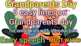 #grandparents || grandparents day speech for small kids || 5 lines on grandparents || #kidseducation
