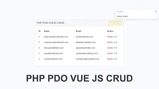 PHP PDO VUEJS CRUD