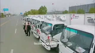 isuzu refrigerator van truck. Isuzu refeer box. Isolated box vehicle. #isuzu #refrigerator #vantruck