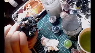 Painting some Warhammer with Cake! First time streaming it! looking for setup suggestions this is ha