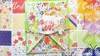 Retro Butterfly 🦋 Kisses Two-Fold Card