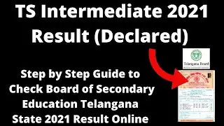 TS Intermediate 2021 Result (Declared) - How to Check TS Intermediate 2021 Result Online Mode