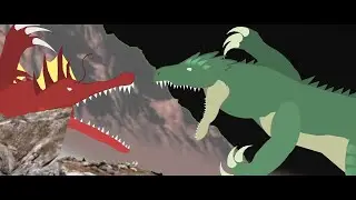 (gojira in hells) GOROSAURUS VS TITANOSAURUS (recreation)