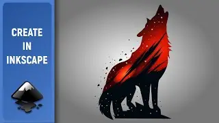 Wolf T-Shirt Design. Made in Inkscape (Speed Art)