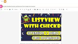ListView With CheckBox Extension and Demo Aia File for Kodular free