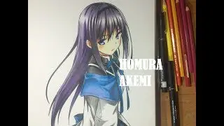 Speed drawing (vẽ anime) Homura Akemi from Madoka Magica (May be)