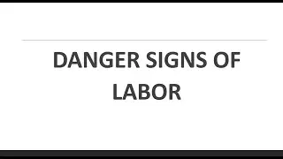 DANGER SIGNS OF PREGNANCY