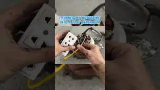 I turned my motorbike into a 220V generator #shorts
