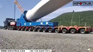Wind Blade Trailers for Lift and Rotate Wind Turbine Blade