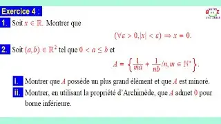 Exercice corrigé. Borne sup et borne inf. Analyse 1