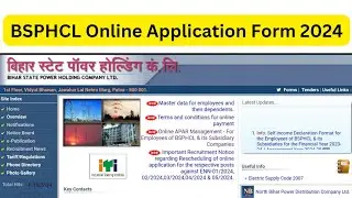 Bihar State Power Holding Company Limited Online Application Form Start 2024