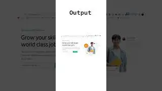 Landing page design using React js 