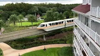 Monorail Peach gliding by Disney’s Grand Floridian Resort | Walt Disney World | Relaxation