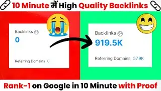 Create High Quality Backlinks in 10 Min | Get Instant Traffic