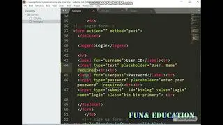 Login page using HTML+CSS by |FUN& EDUCATION|