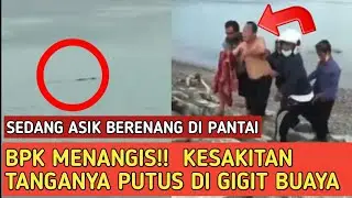Lagi Asik Berenang Seorang Bapak, di gigit Buaya di Pantai Talise Palu