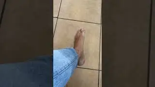 Just had to go barefoot into the bathroom