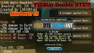 Toram Online - Fill stat Weapon Double Dte Mage MIN POT 77!!! Dte.Dte.Matk.Int.