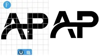 How to design a logo using grid method in pixellab || 🔥👌  A P Logo Design On Pixellab Android 🔥👌
