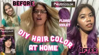 DIY PURPLE HAIR AT HOME | NUTRI COLOR SHINE | Serah Sabas ✨💖