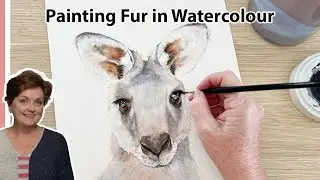 Painting a Cute Kangaroo for the Nursery: Watercolour Fur Techniques
