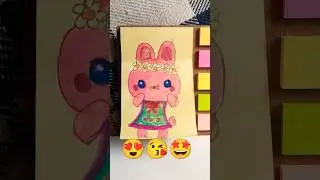 Beautiful Cute Bunny Rabbit - Kids Drawing and Coloring #creative #fun #coloring