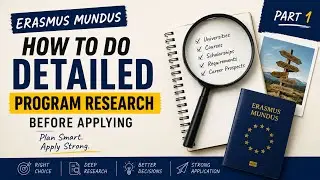 Erasmus Mundus: How to Find the RIGHT Program (Step-by-Step Guide)