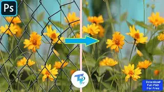 Remove fence with 3 advanced steps in Photoshop in Hindi | Remove anything from picture @Techno Pix