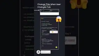 Title change using JavaScript😍 🔥 