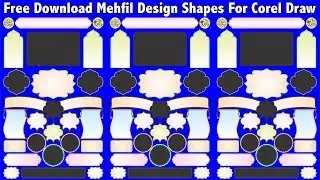 Free Download Mehfil Design Shapes In Corel Draw | Mehfil Design Cdr
