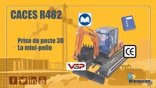 Prise de poste 3D CACES R482 Cat A mini pelle